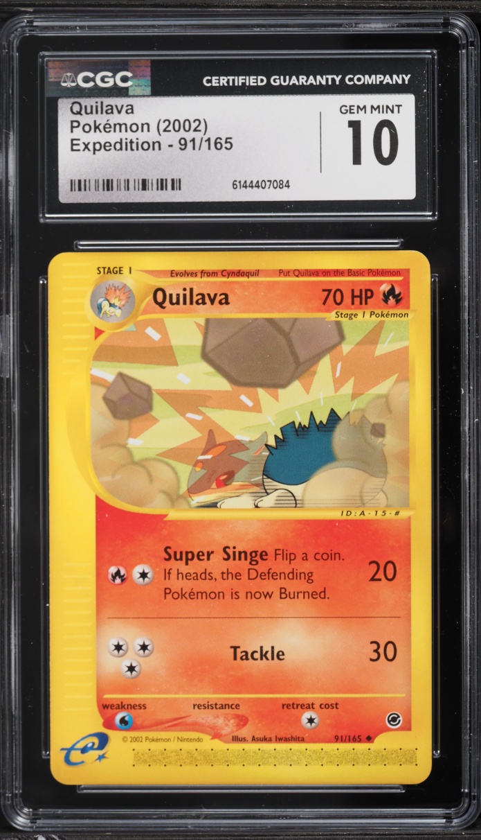 2002 Pokemon Expedition Quilava #91 CGC 10 GEM MINT