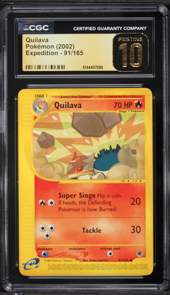 2002 Pokemon Expedition Quilava #91 CGC 10 PRISTINE