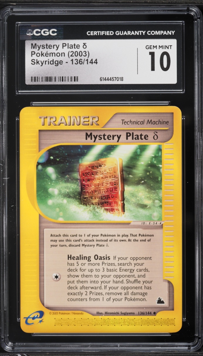2003 Pokemon Skyridge Mystery Plate #136 CGC 10 GEM MINT