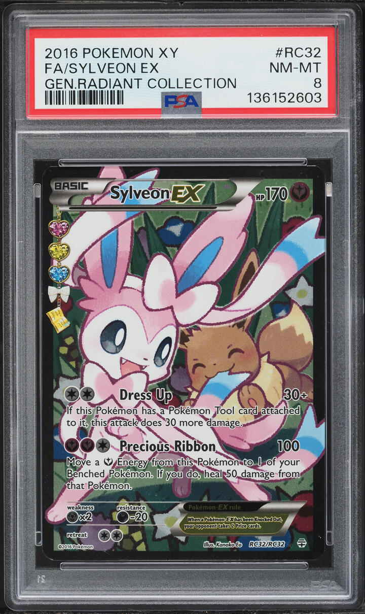2016 Pokemon XY Generations Radiant Collection Full Art Sylveon EX #RC32 PSA 8 NM-MT