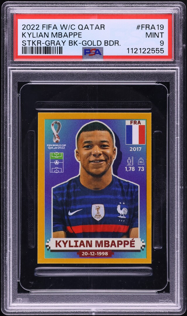 2022 Panini FIFA World Cup Qatar Stickers Gold Border Kylian Mbappe # ...