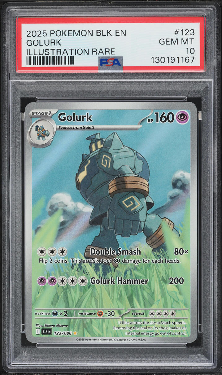 2025 Pokemon Scarlet & Violet Black Bolt IR Golurk #123 PSA 10 GEM MINT