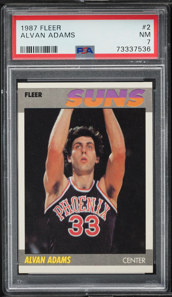 1987 Fleer Basketball Alvan Adams #2 PSA 7 NRMT