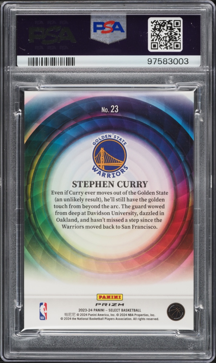 2023 Select Color Wheel Stephen Curry #23 PSA 10 GEM MINT