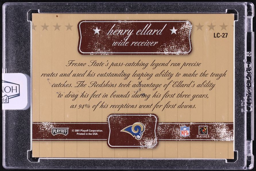 2016 Panini Honors Recollection Collection '01 Contenders Legendary Henry Ellard AUTO /25 #LC-27
