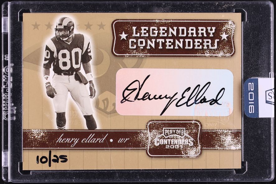 2016 Panini Honors Recollection Collection '01 Contenders Legendary Henry Ellard AUTO /25 #LC-27