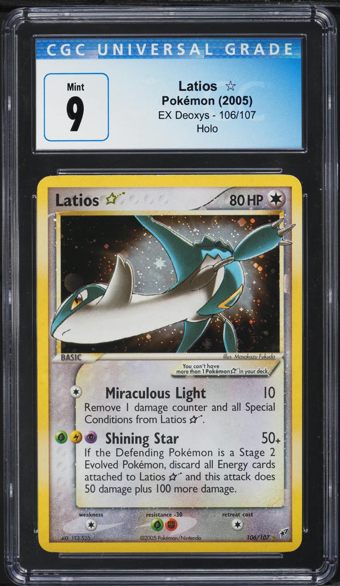 2005 Pokemon EX Deoxys Holo Latios Gold Star #106 CGC 9 MINT