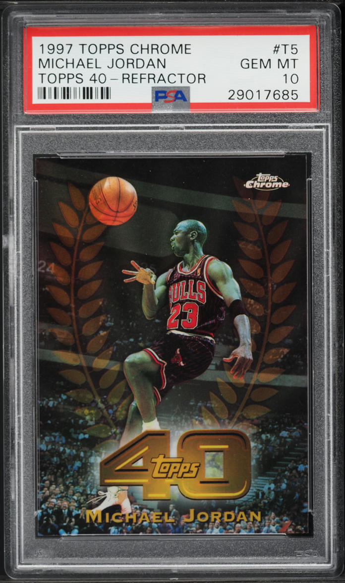 1997 Topps Chrome 40 Refractor Michael Jordan #T5 PSA 10 GEM MINT