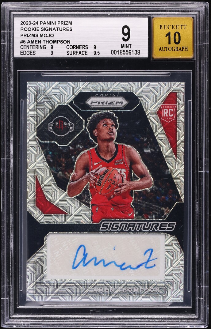 2023 Panini Prizm Mojo Amen Thompson ROOKIE AUTO /25 #RSI-AMN BGS 9 MINT - Photo 1
