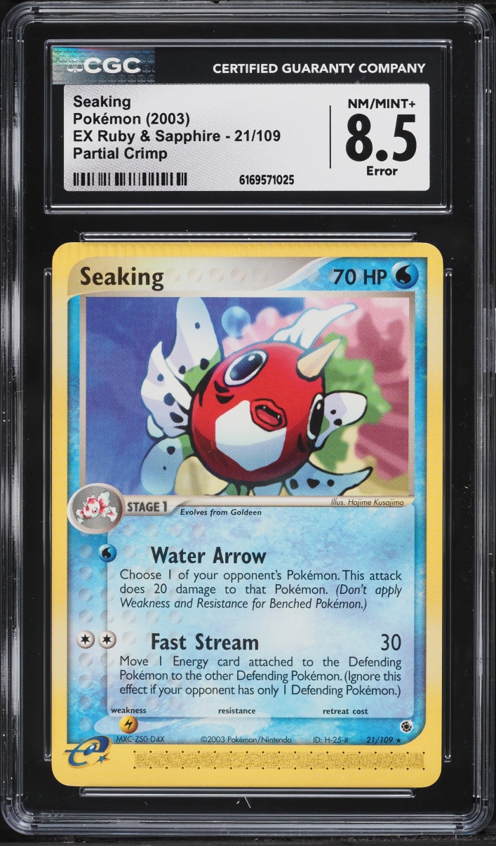 2003 Pokemon EX Ruby & Sapphire Error Seaking #21 CGC 8.5 NM-MT+