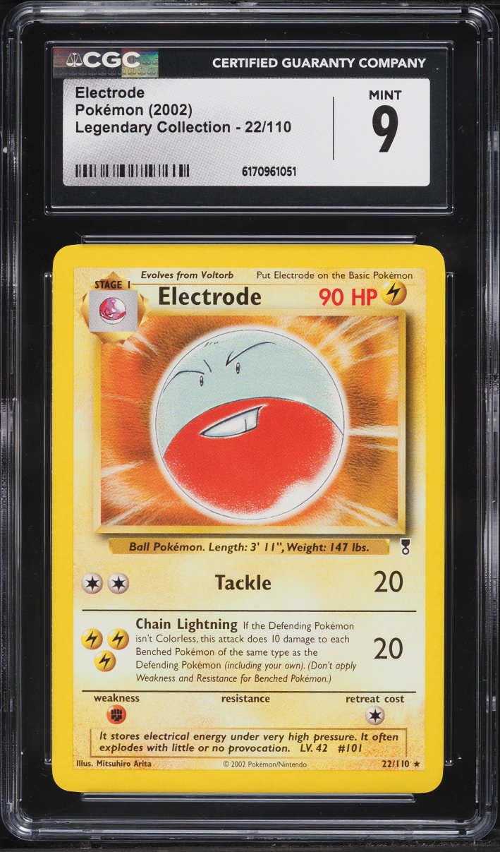 2002 Pokemon Legendary Collection Electrode #22 CGC 9 MINT