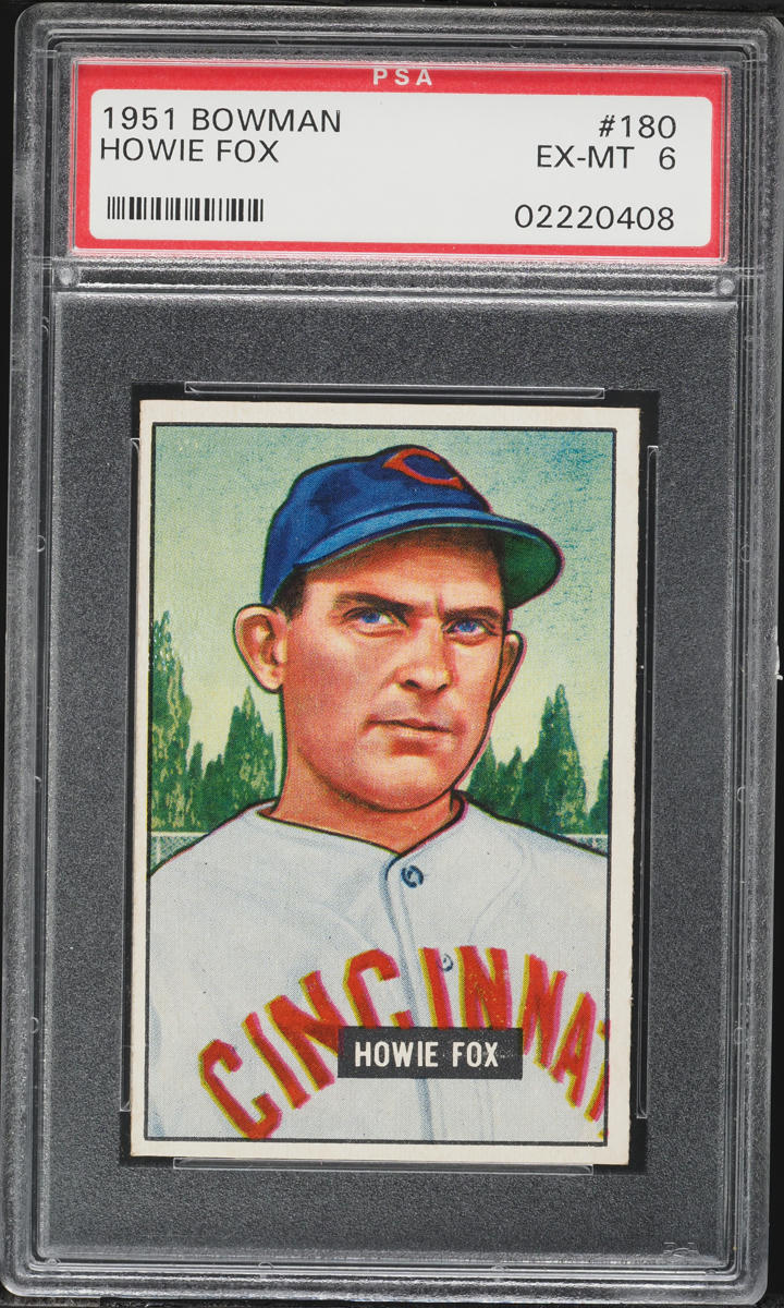 1951 Bowman Howie Fox #180 PSA 6 EXMT