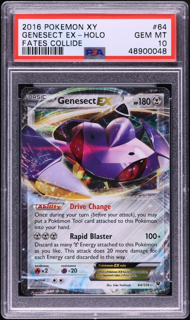 2016 Pokemon XY Fates Collide Holo Genesect EX #64 PSA 10 GEM MINT
