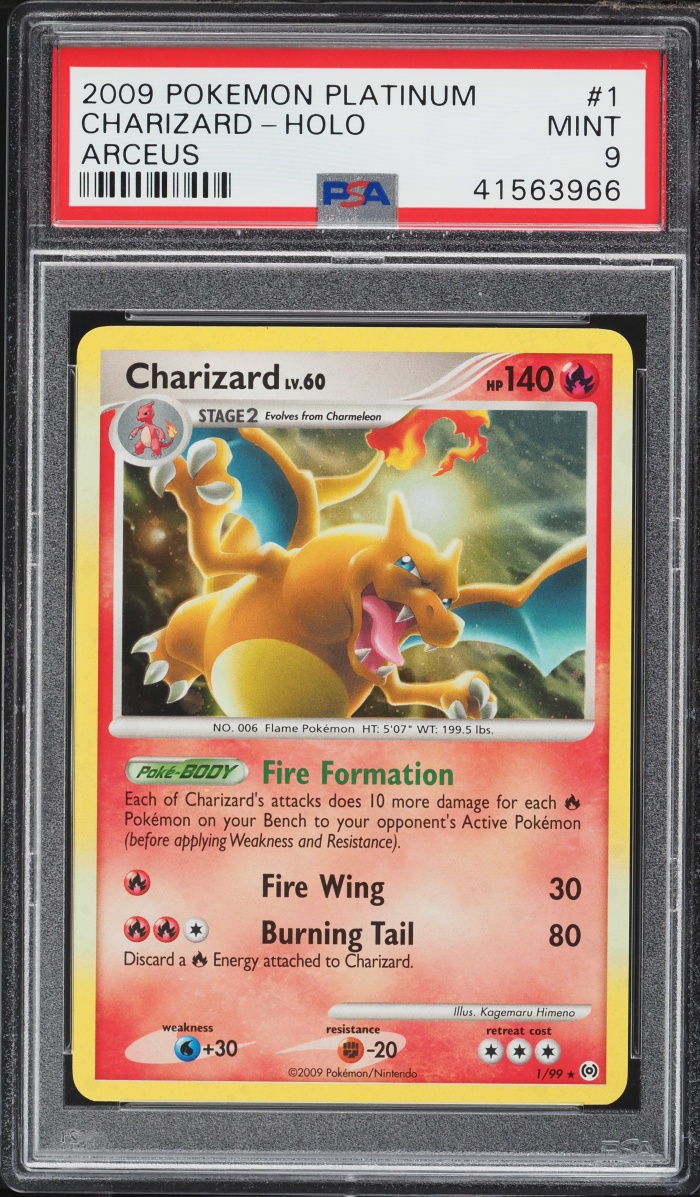 2009 Pokemon Platinum Arceus Holo Charizard #1 PSA 9 MINT