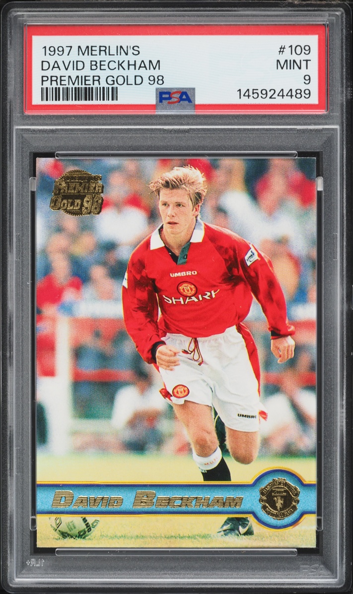 1997 Merlin's Premier Gold '98 David Beckham #109 PSA 9 MINT