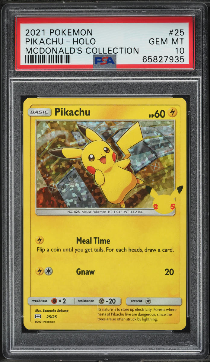 2021 Pokemon SWSH McDonald's Collection Holo Pikachu #25 PSA 10 GEM MINT