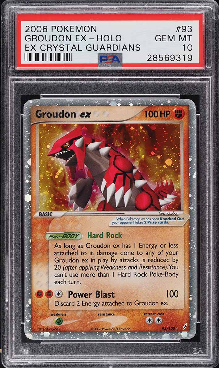 2006 Pokemon EX Crystal Guardians Holo Groudon ex #93 PSA 10 GEM MINT