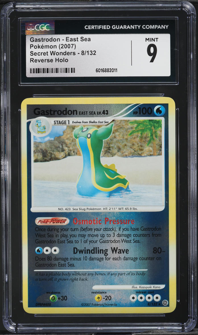 2007 Pokemon DP Secret Wonders Reverse Holo Gastrodon East Sea #8 CGC 9 MINT