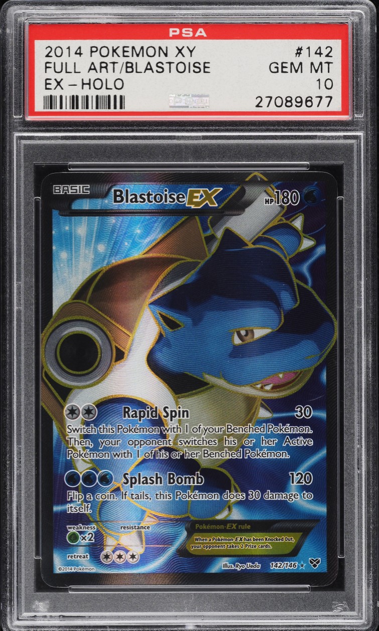 2014 Pokemon XY Full Art Blastoise EX #142 PSA 10 GEM MINT