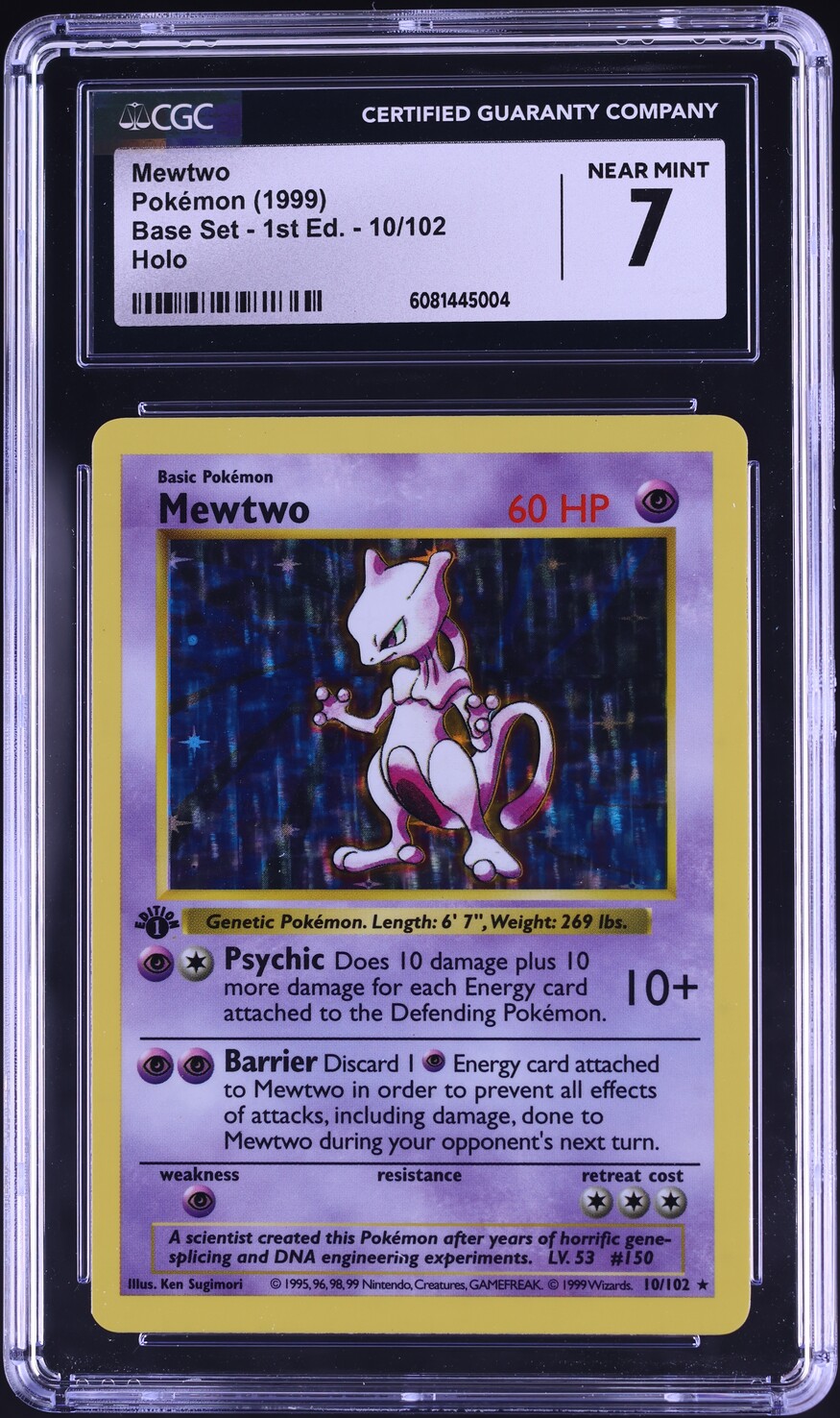 Mewtwo Holo 10/102 - 1999 Pokémon WOTC Mewtwo Pokemon Card Holo 1999 | eBay