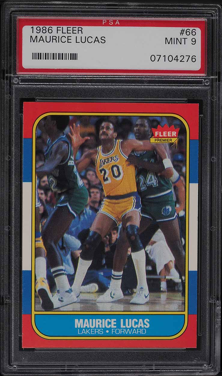 1986 Fleer Basketball Maurice Lucas #66 PSA 9 MINT