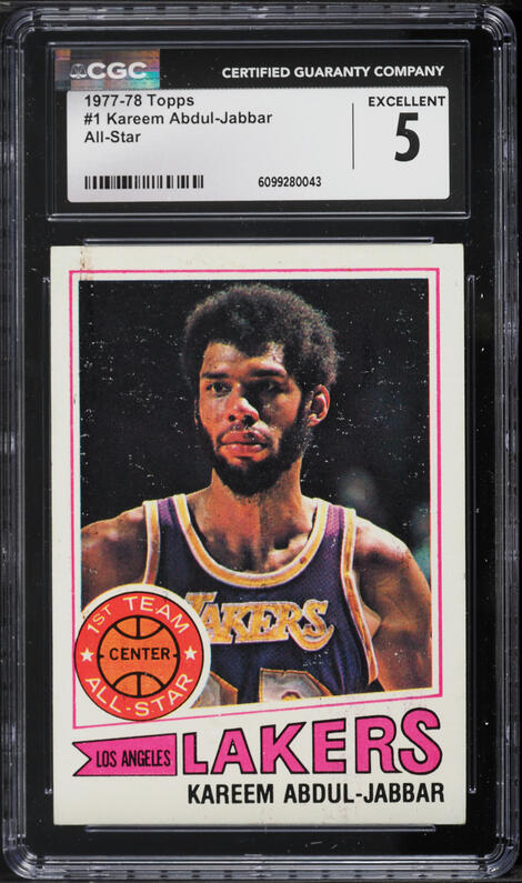1975 Topps Basketball Kareem Abdul-Jabbar #90 PSA 6 EXMT on
