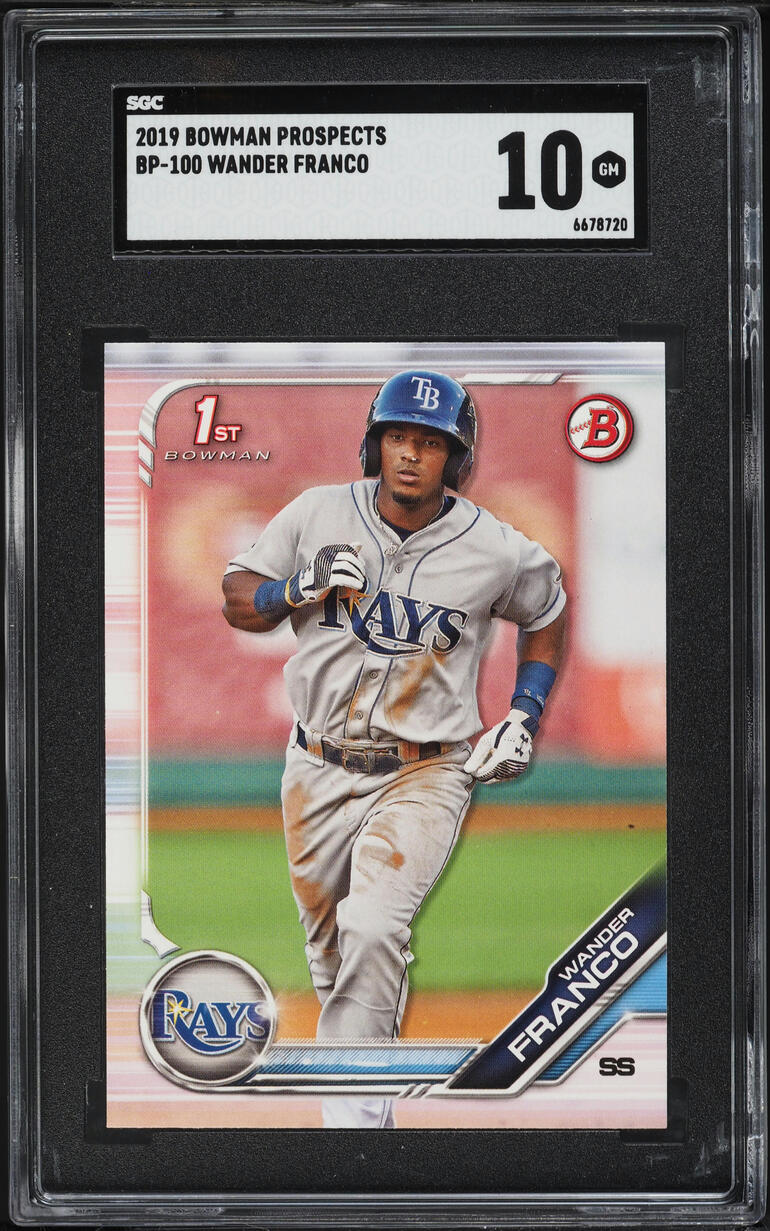 2019 Bowman Wander Franco PROSPECT #BP-100 SGC 10 GEM MINT