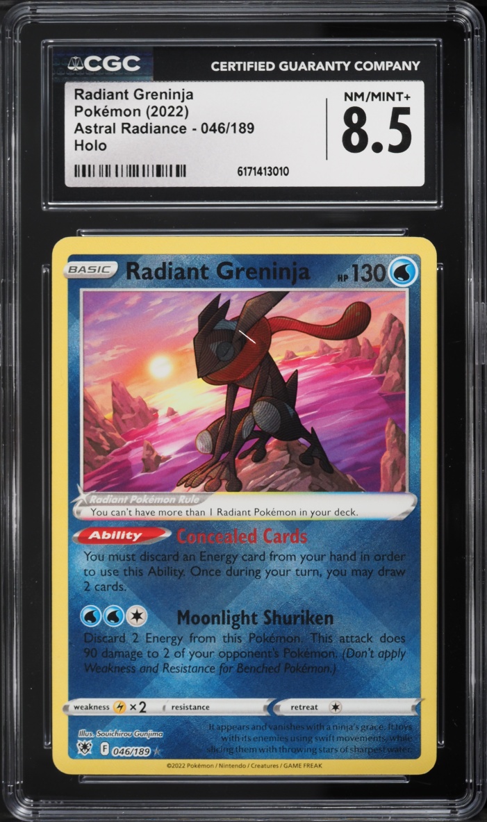 2022 Pokemon Sword & Shield Astral Radiance Holo Radiant Greninja #46 CGC 8.5 NM-MT+