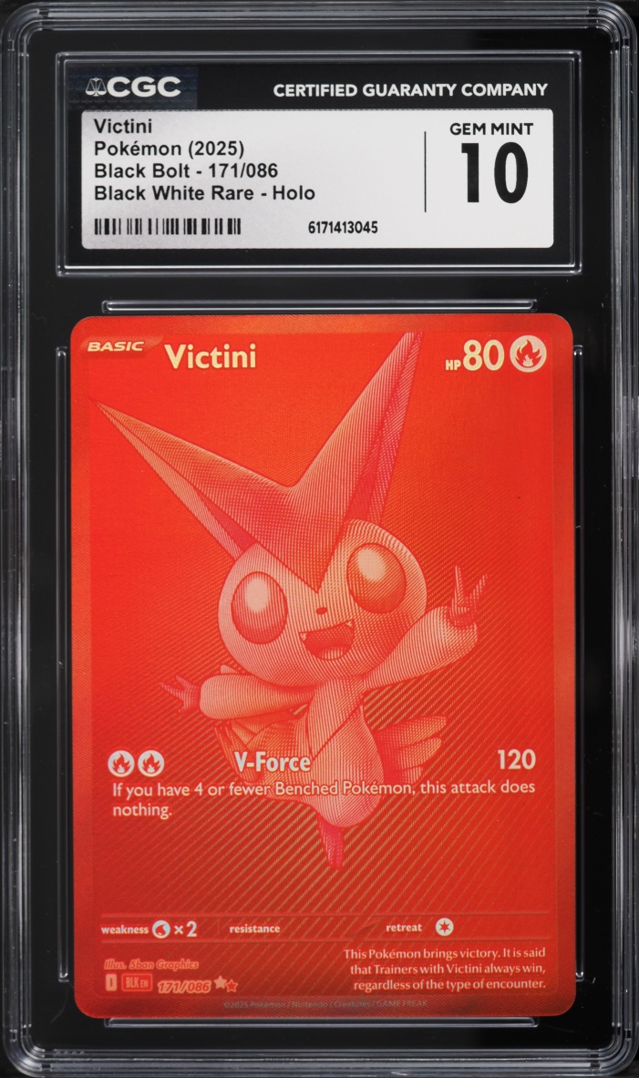 2025 Pokemon Scalet & Violet Black Bolt BWR Victini #171 CGC 10 GEM MINT
