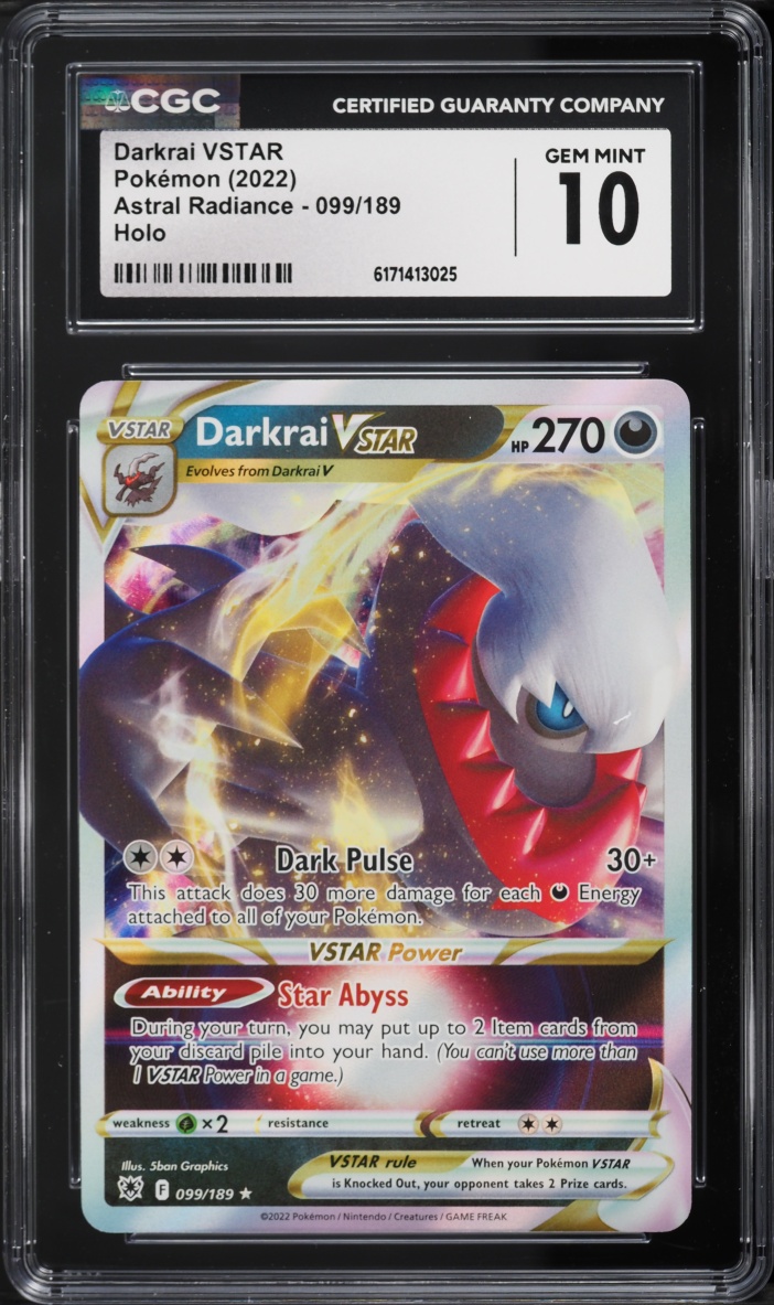 2022 Pokemon Sword & Shield Astral Radiance Holo Darkrai VSTAR #99 CGC 10 GEM MINT