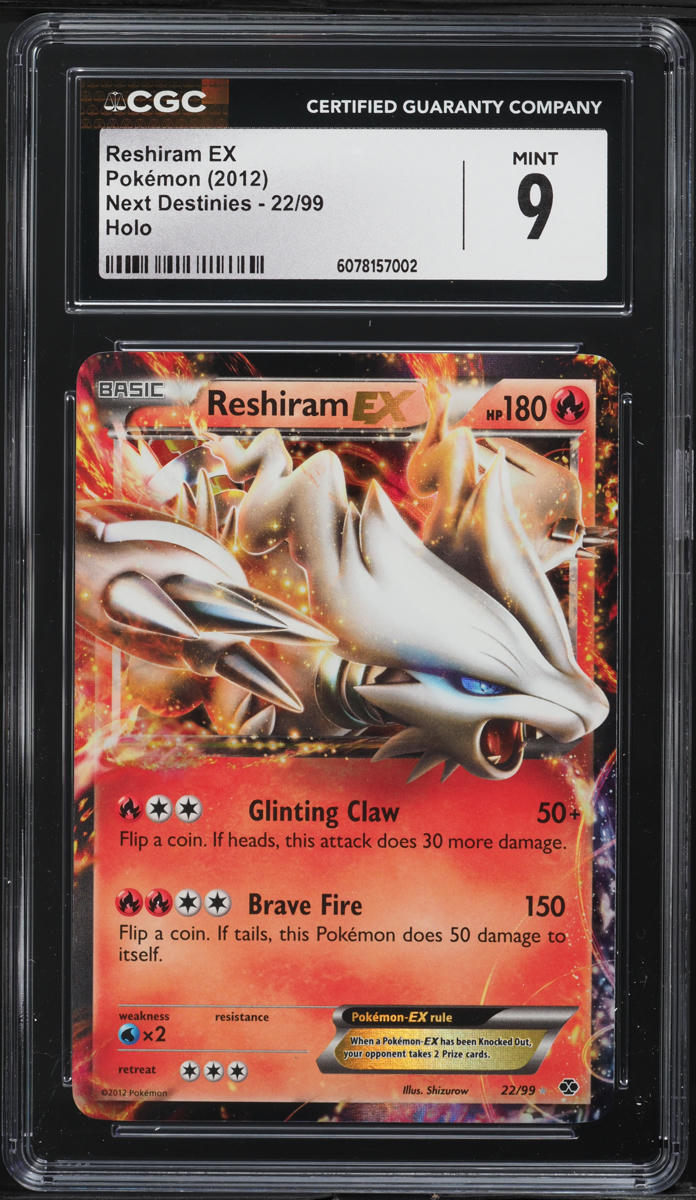 2012 Pokemon Next Destinies Holo Reshiram EX #22 CGC 9 MINT
