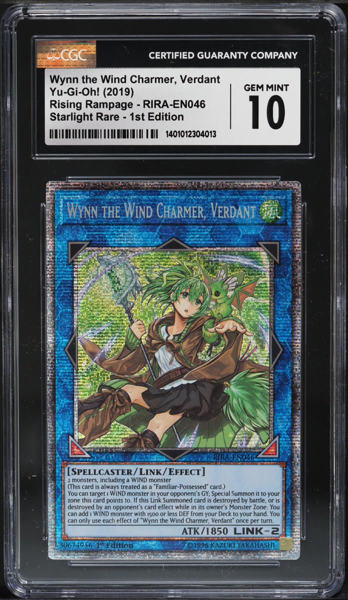 2019 Yu-Gi-Oh! RIRA 1st Edition Wynn The Wind Charmer Verdant #RIRA-EN046 CGC 10