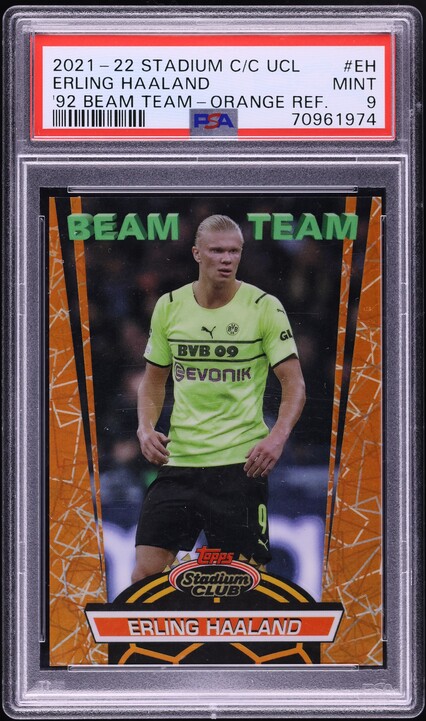 PSA9 TOPPS STADIUM CLUB HAALAND /5 2020-21 Topps Stadium Club