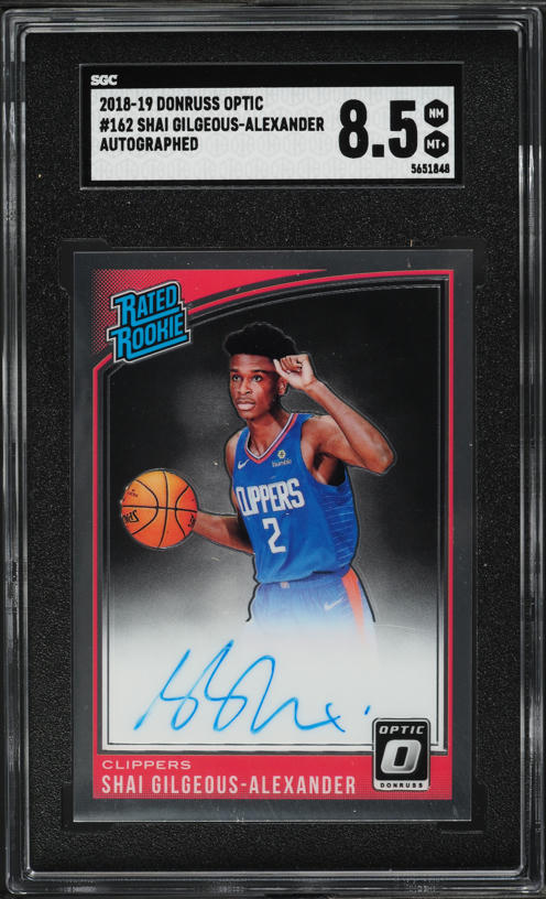 2018 Panini Prizm Silver Shai Gilgeous-Alexander ROOKIE #184 PSA