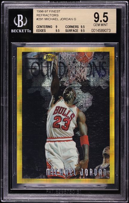 1996 Finest Gold Refractor Michael Jordan #291 BGS 9.5 GEM MINT