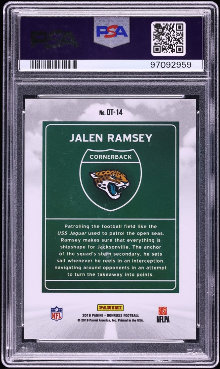 2019 Donruss Downtown! Jalen Ramsey #DT-14 PSA 10 GEM MINT