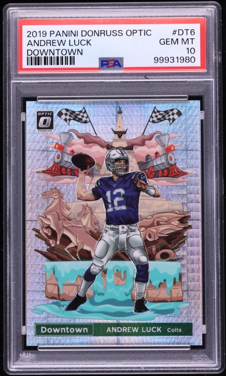 2019 Donruss Optic Downtown Andrew Luck #DT-6 PSA 10 GEM MINT