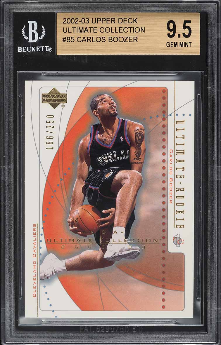 2002 Ultimate Collection Carlos Boozer ROOKIE /250 #85 BGS 9.5 GEM MINT
