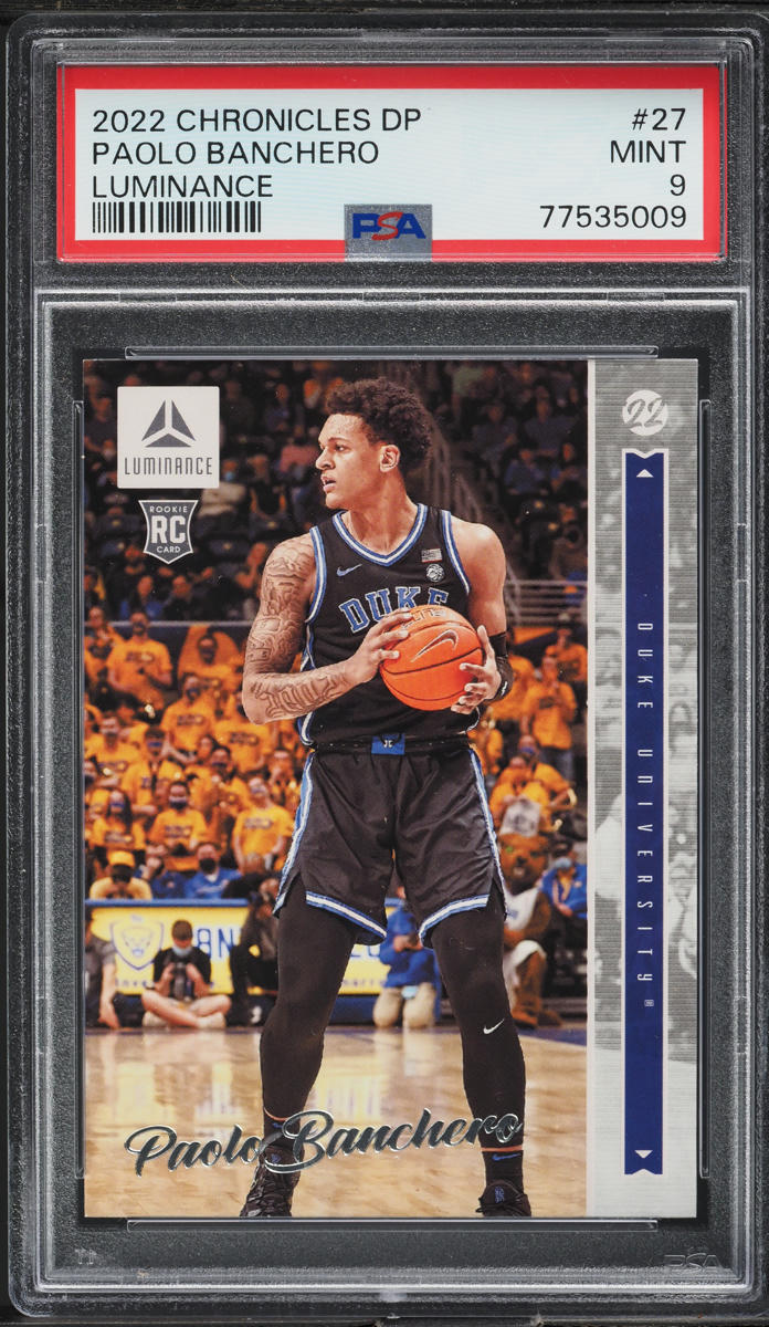 2022 Panini Chronicles DP Luminance Paolo Banchero ROOKIE #27 PSA 9 MINT
