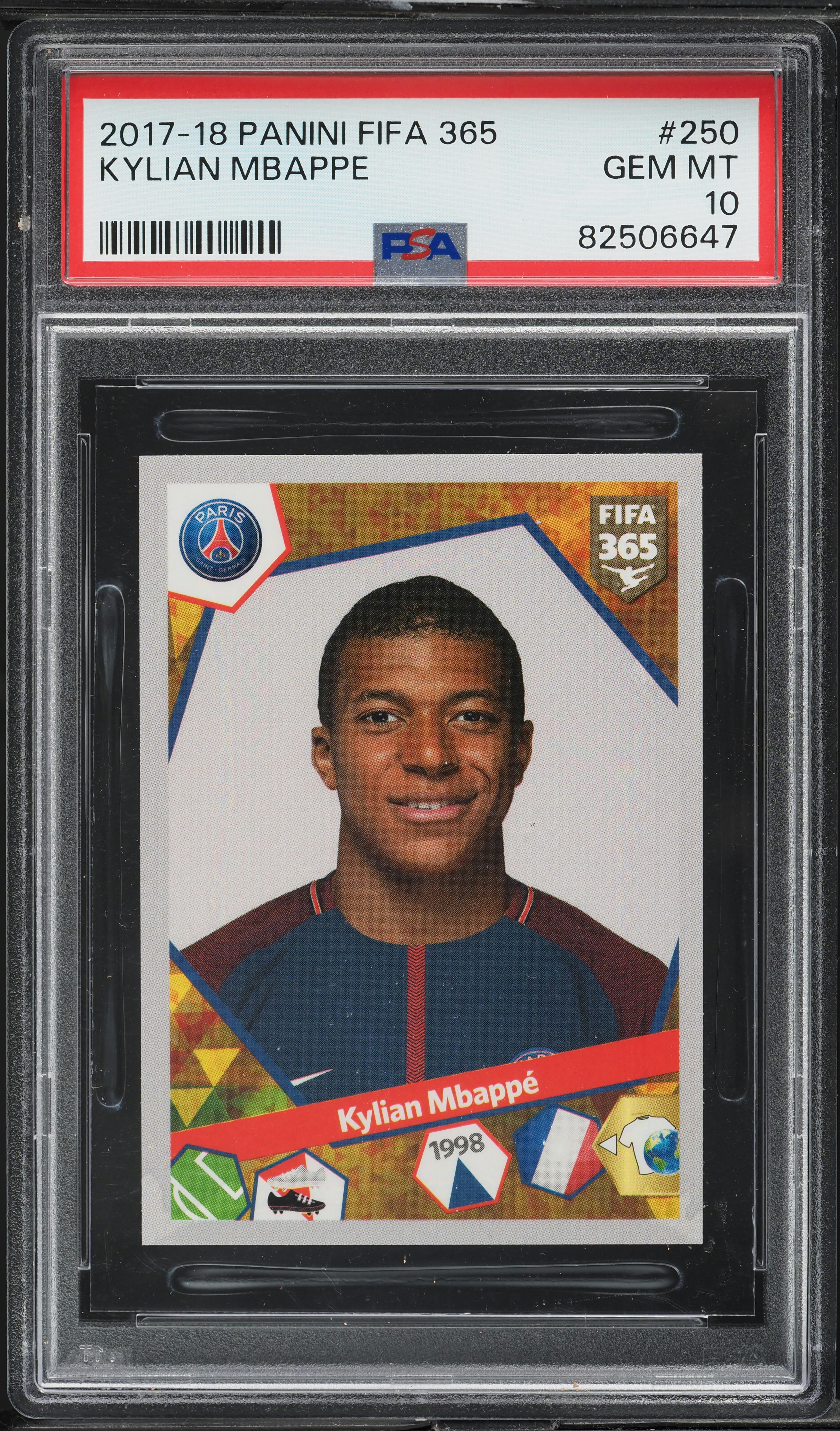 2017 Panini WCCF Mbappe ムバッペ RC PSA9 PSA 9 Kylian MBAPPE 2017-18 Panini WCCF Paris Saint-Germain