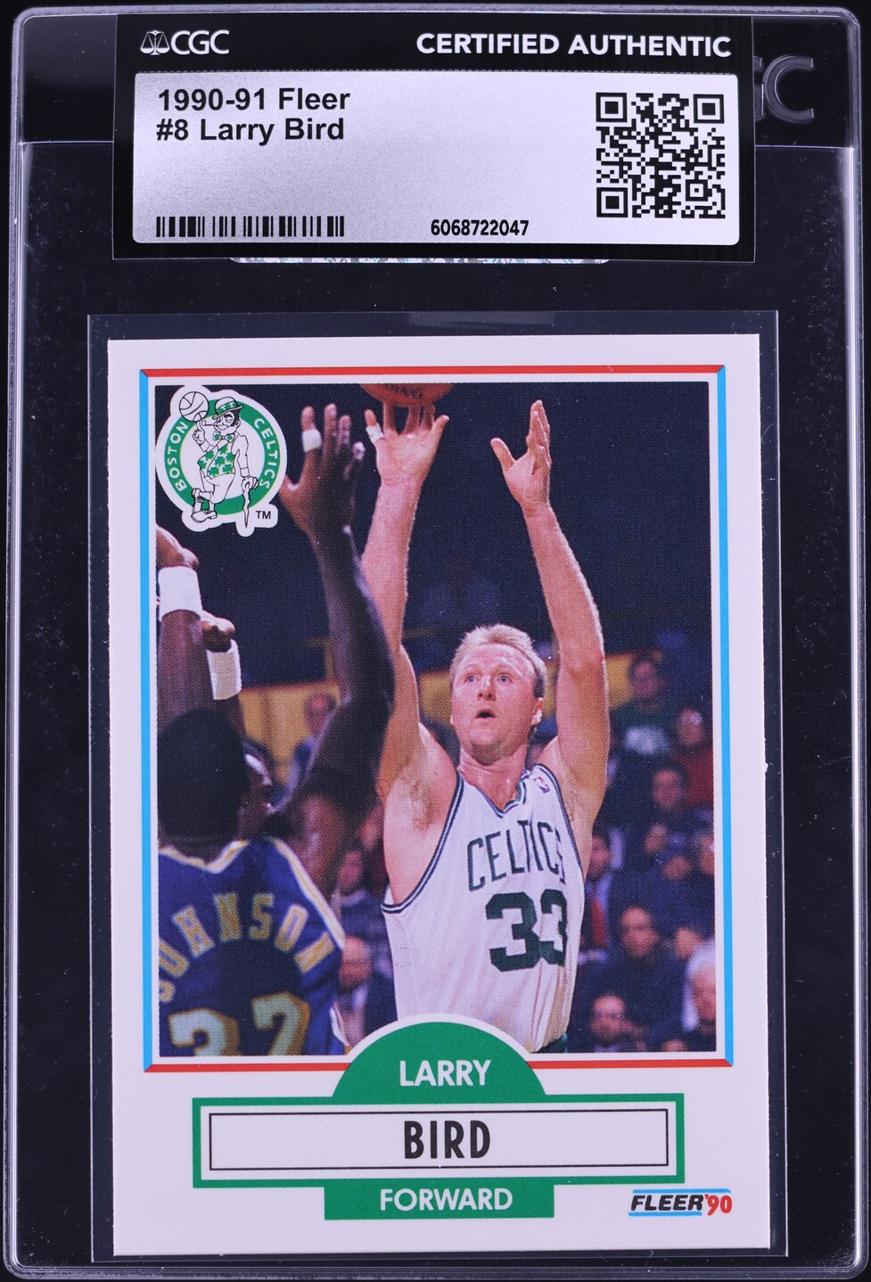1990 Fleer Basketball Larry Bird #8 CGC AUTH