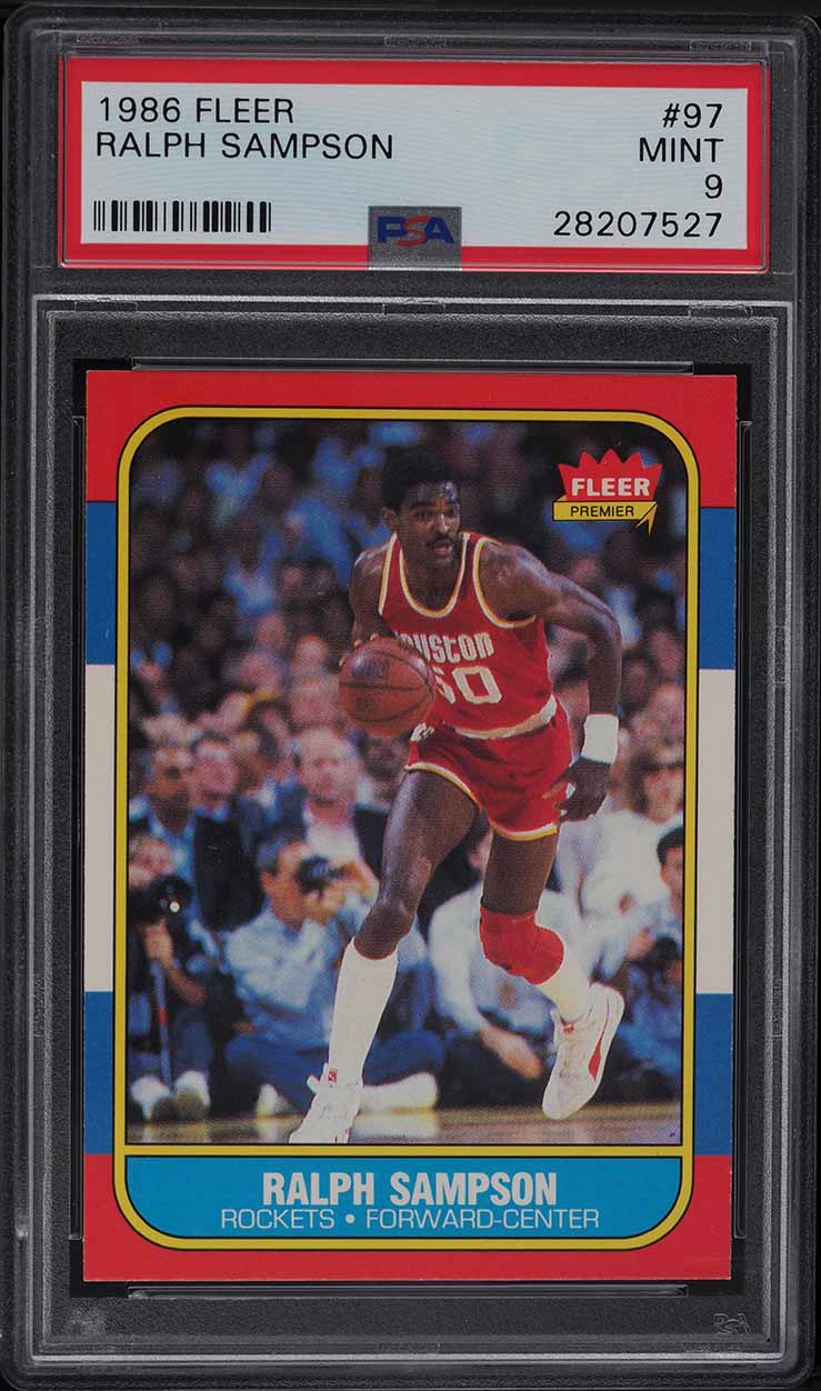 1986 Fleer Basketball Ralph Sampson ROOKIE #97 PSA 9 MINT