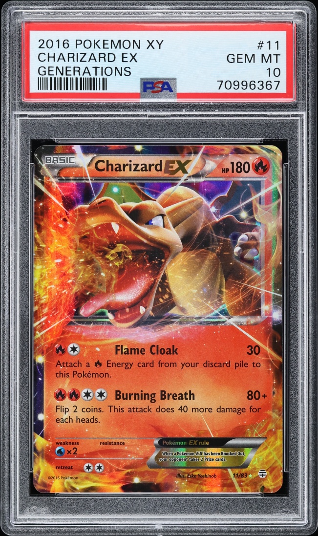 2016 Pokemon XY Generations Holo Charizard EX #11 PSA 10 GEM MINT