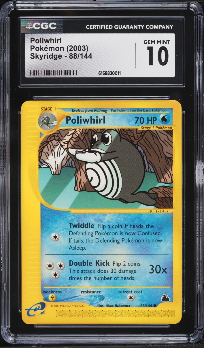 2003 Pokemon Skyridge Poliwhirl #88 CGC 10 GEM MINT