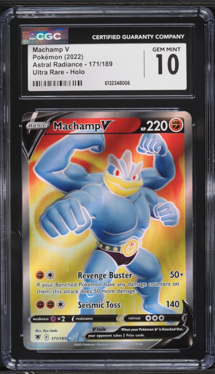 2022 Pokemon Sword & Shield Astral Radiance Full Art Machamp V #171 CGC 10 GEM MINT