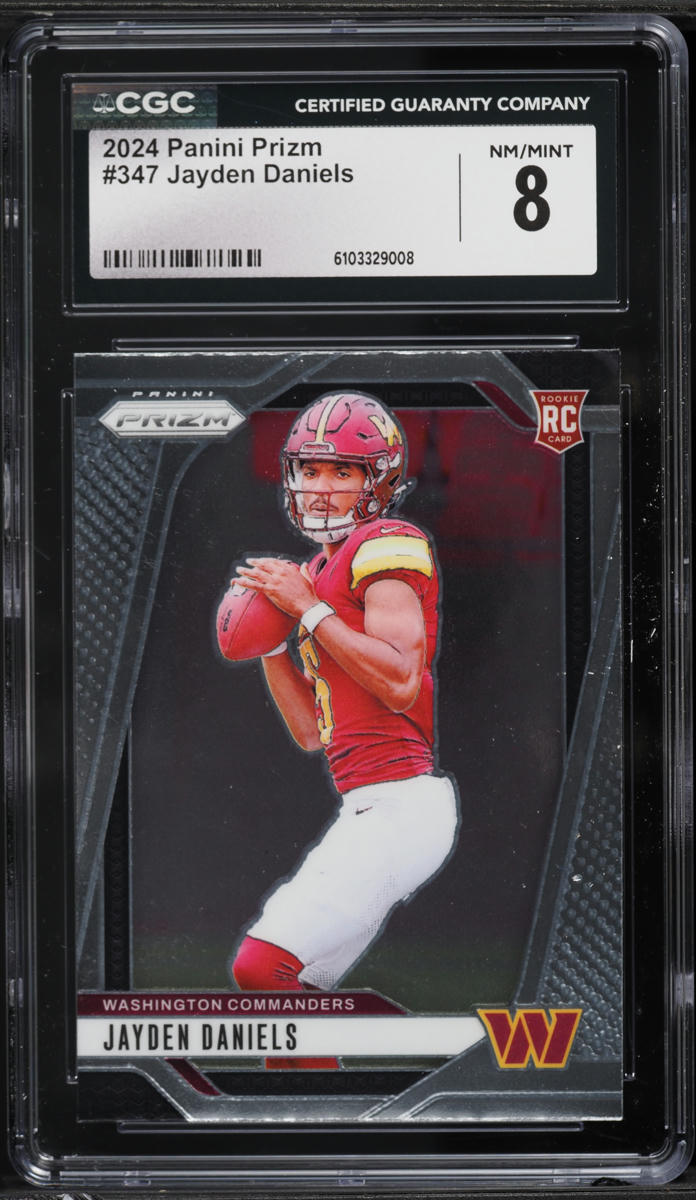 2024 Panini Prizm Jayden Daniels ROOKIE #347 CGC 8 NM-MT