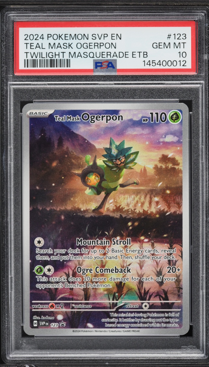 2024 Pokemon SV Promo Twilight Masquerade ETB Alt Art Teal Mask Ogerpon #123 PSA 10 GEM MINT
