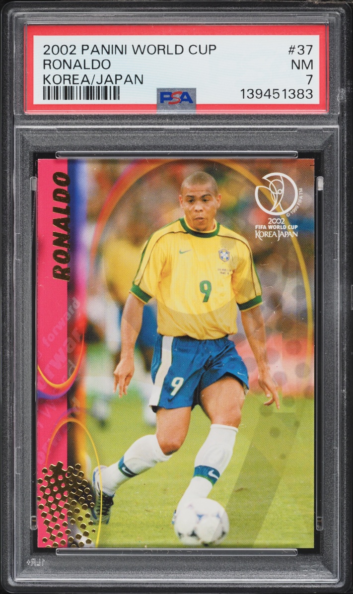 2002 Panini World Cup Korea Japan Ronaldo #37 PSA 7 NRMT