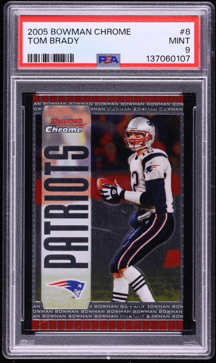 2005 Bowman Chrome Tom Brady #8 PSA 9 MINT