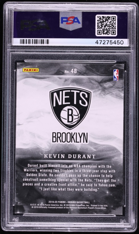2019 Panini Origins Black Kevin Durant 1/1 #48 PSA 9 MINT